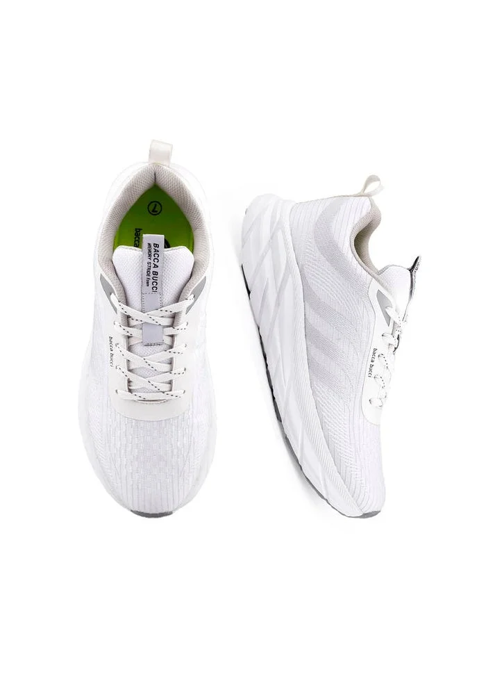 باكا بوتشي أحذية رياضية بيضاء للجري للرجال